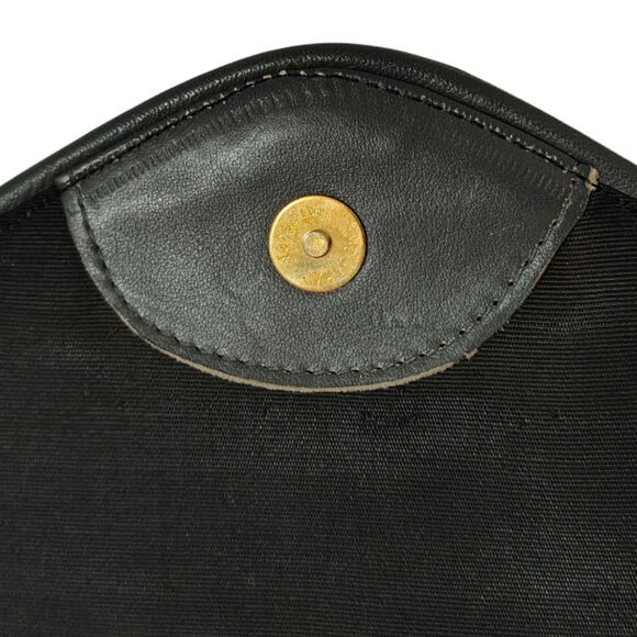 70s Gray Maxi Clutch Faux Leather Foldover Closure Magnetic Clasp 2 Compartments - Picture 7 of 8